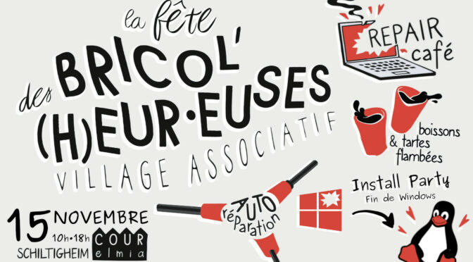 Fête « Bricol’(H)eur.euse » ! 2nd Édition<br/>15 novembre