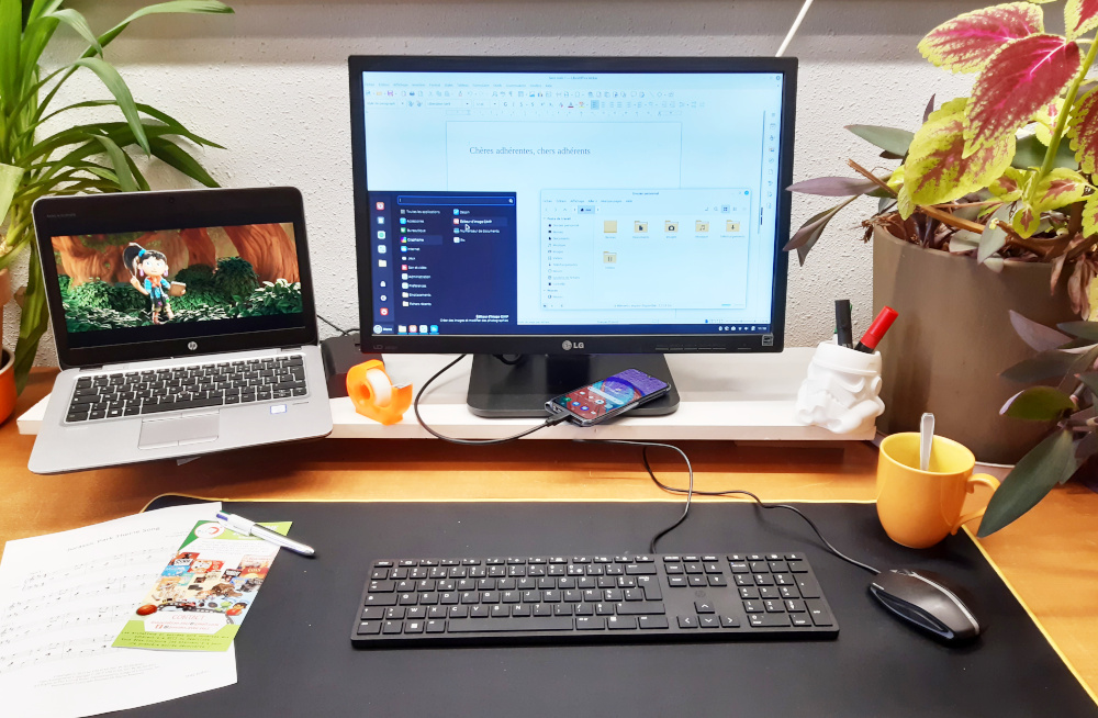 Pack portable 12.5’’ + station d’accueil + écran + clavier + souris